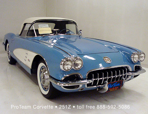 251Z1960 Corvette Convertible 283230 hp 4 speed numbers match appears